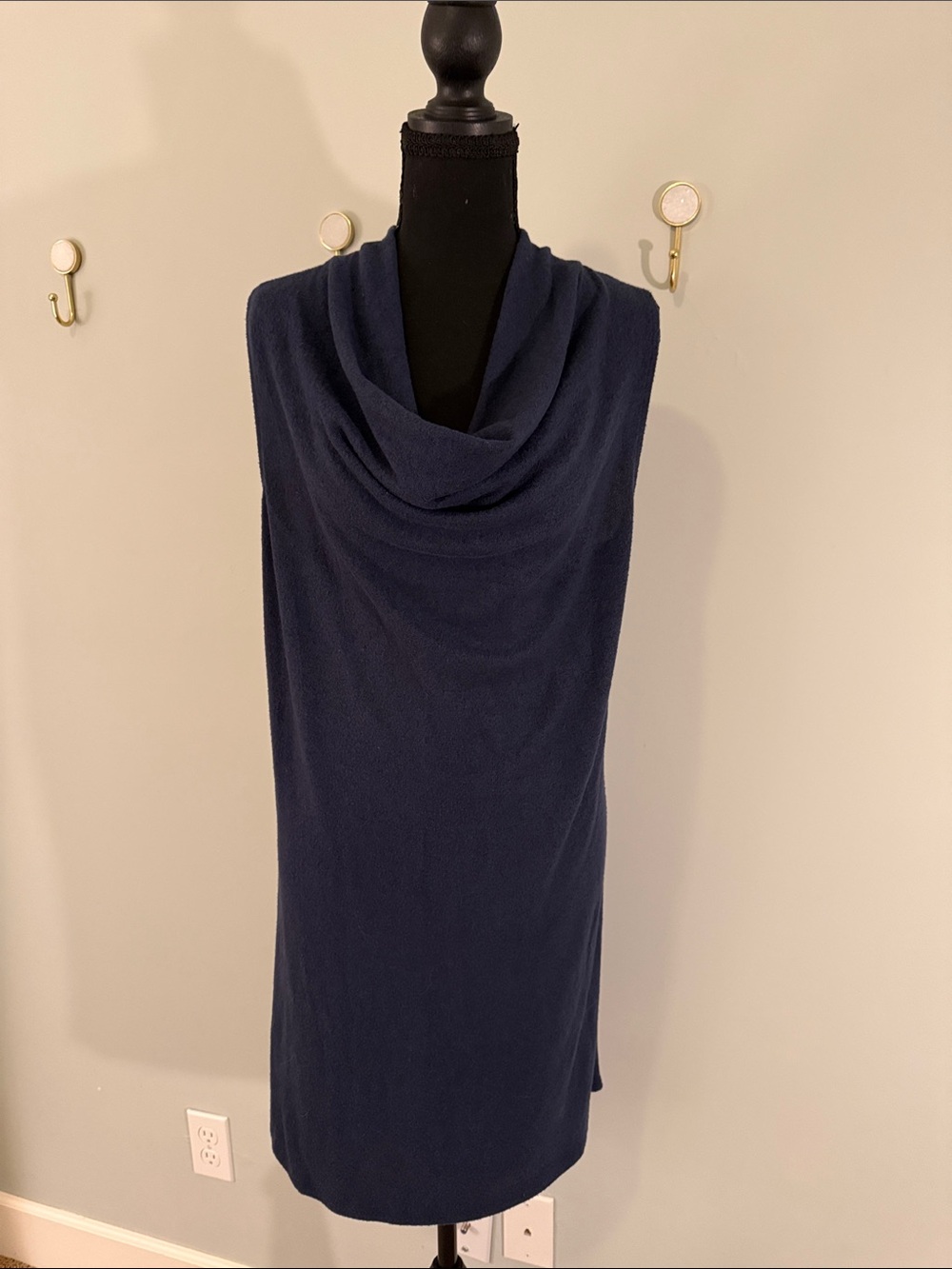Z Supply Navy Cowl Neck Midi Dress